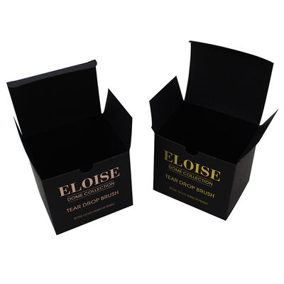 Matte Noir Et Rose Or meilleur emballage cosmétique Boîte de papier pour pinceau de maquillage