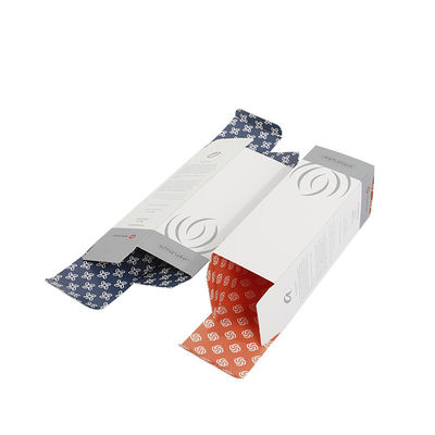 Boîte faite sur commande argentée de lotion outre de l'emballage de soins de la peau de livre blanc avec la double impression latérale