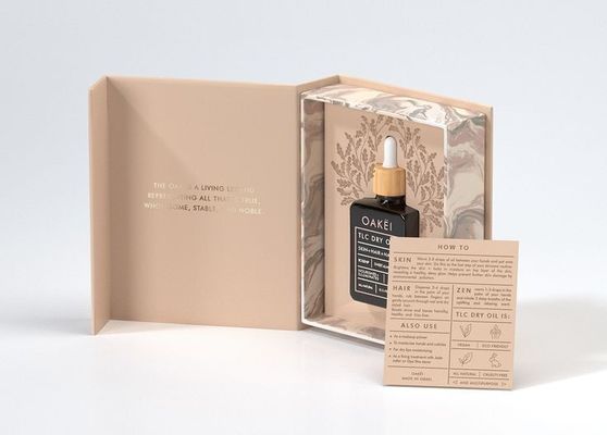 Boîte magnétique d'emballage de parfum de feuille d'or de cadeau de Luxry avec l'insertion de mousse