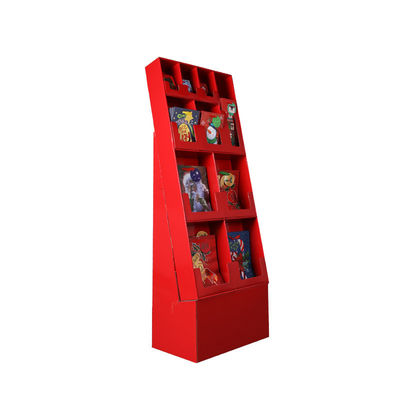 Impression offset au détail ondulée Matte Cardboard Store Display brillant d'affichage de carton