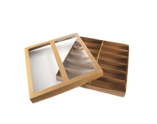 Boîte écologique d'emballage d'affichage de Sunglass de 12 paquets avec le couvercle transparent de fenêtre