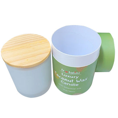 Boîte d'emballage de tube de rond de carton pour la bouteille en verre de bougie de lumière de thé