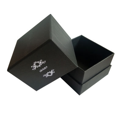 Logo d'estampage de papier d'aluminium de boîte d'emballage de bougie noire vide