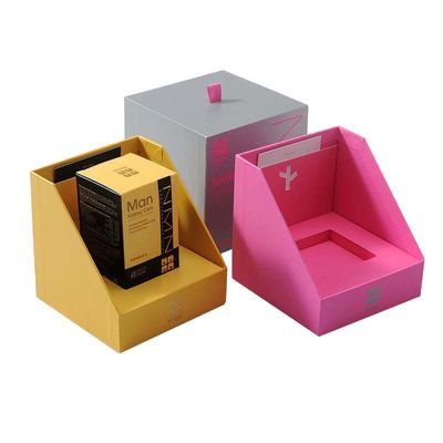 Sac de empaquetage de cadeau de papier de boîte-cadeau rose d'or fait sur commande de bougie