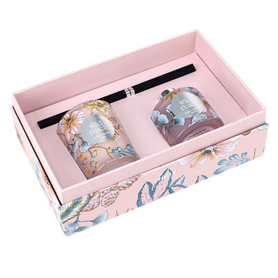 L'emballage de luxe rose imprimé de bougie enferme dans une boîte le carton Tray Insert de Recyled