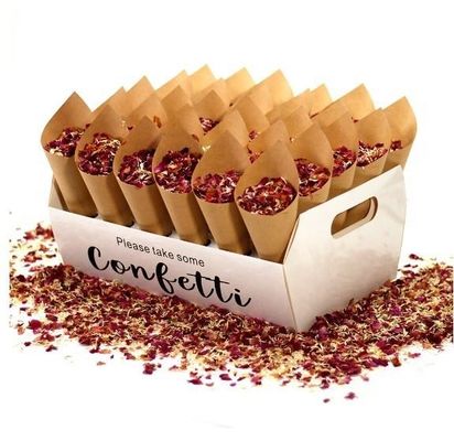 Carton confetti porte-conne plateau et boîte avec logo personnalisé