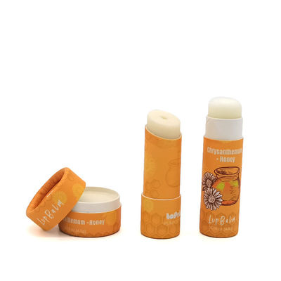 Emballage de cylindre de carton de tubes de baume à lèvres de Recyled avec l'étiquette de poussée