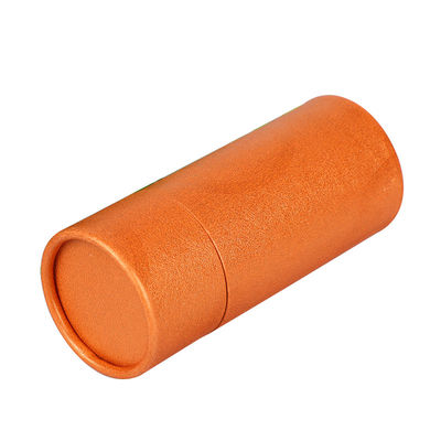 Conteneur rond orange imprimé de carton avec des couvercles