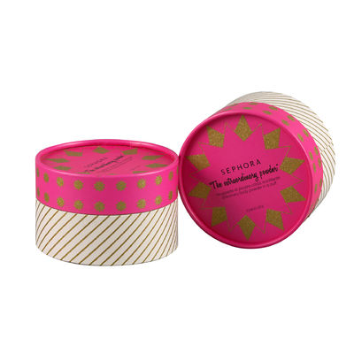 Boîte cadeau en carton cylindrique pour poudre corporelle