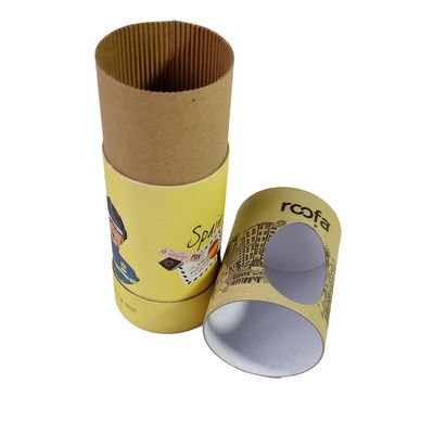 Boîte de rond de carton de cadeau de crayon avec la fenêtre de couvercles