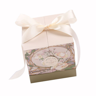 Épouser le boîte-cadeau de luxe de carton de bougie parfumée avec le ruban