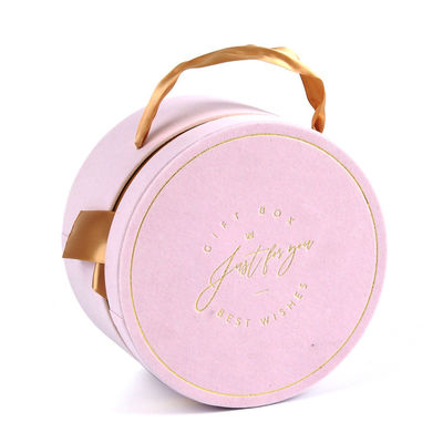 Boîte de empaquetage ronde de rose de carton avec la célébration de mariage de ruban