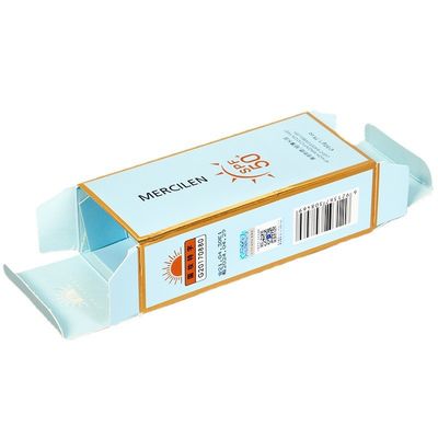Boîtes d'emballage de kits cosmétiques en carton imprimé sur mesure pour les crèmes solaires à base d'huile de parfum