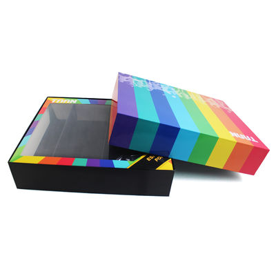 Package cadeau rectangulaire pour les fêtes Carton de fenêtre avec inserts de diviseur personnalisés