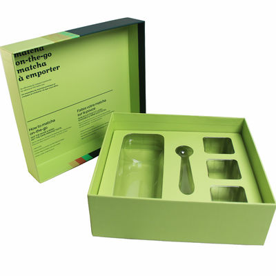 Base en papier faite à la main et boîte de couvercle avec plateau transparent personnalisé pour l'expédition de courrier