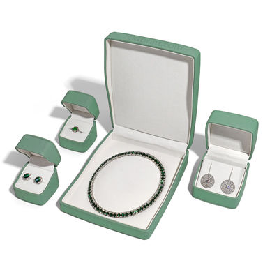 Boîte de bijoux en cuir personnalisée Boîte cadeau de bijoux recyclés pour bague boucle d'oreille Bracelet Collier