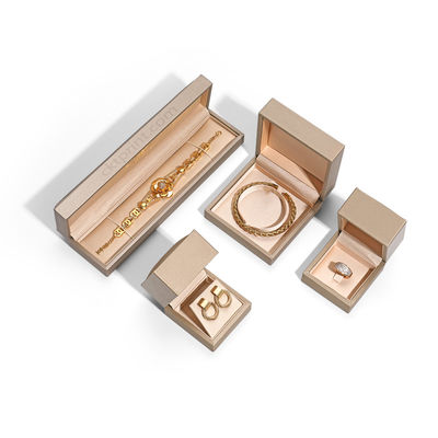Boîtes d'emballage de bijoux en or de champagne personnalisées pour bracelets et boucles d'oreilles