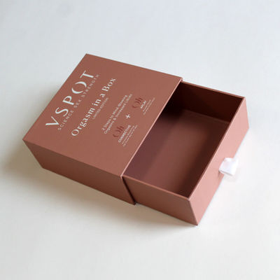 Boîte cadeau de parfum sur mesure en carton à couvercle coulissant avec ruban