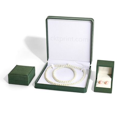 Bracelet de luxe personnalisé boucle d'oreille bijoux boîte d'emballage avec le meilleur cuir