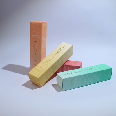 Boîte de maquillage en carton pliable personnalisé Pour bouteille de lotion avec surface texturée
