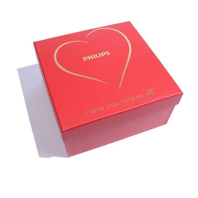 Boîtes d'emballage personnalisées rouges pour cadeaux Boîtes de carton rigides Boîtes d'emballage personnalisées