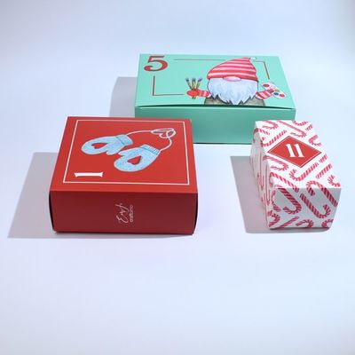 Boîte personnalisée Des conceptions Boîte cadeau vide Boîte calendrier de Noël Boîtes d'emballage personnalisées