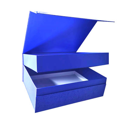 Boîte cadeau en papier bleu à double couche Boîtes personnalisées pour emballage de détail sur mesure